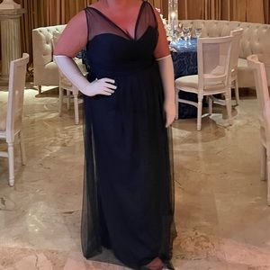 Amsale Bridesmaids Dress Style #G837U Fabric Tulle Color French Blue Size 24